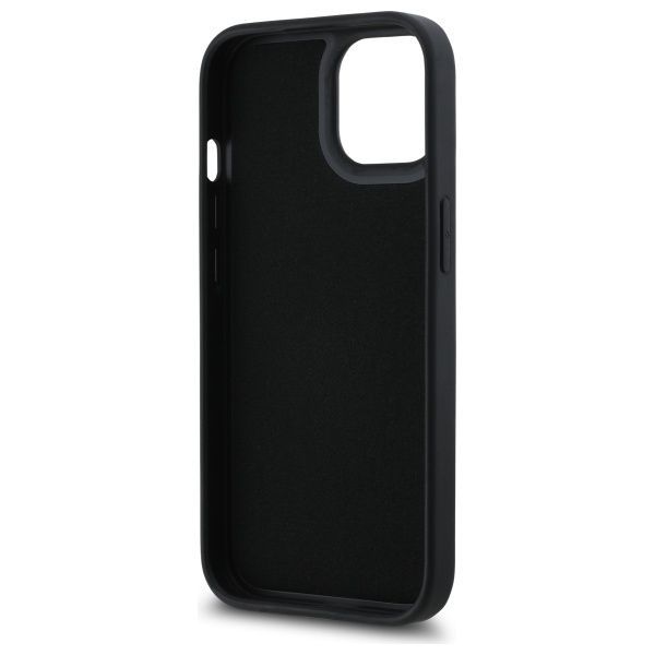 Citas preces Karl Lagerfeld Karl Lagerfeld 3D Rubber Signature iPhone 15 Case - Black