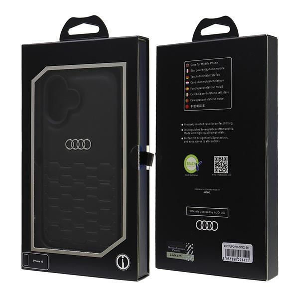 Muud kaubad Audi Audi Synthetic Leather iPhone 16 6.1" black/black hardcase AU-TPUPCIP16-GT/D2-BK