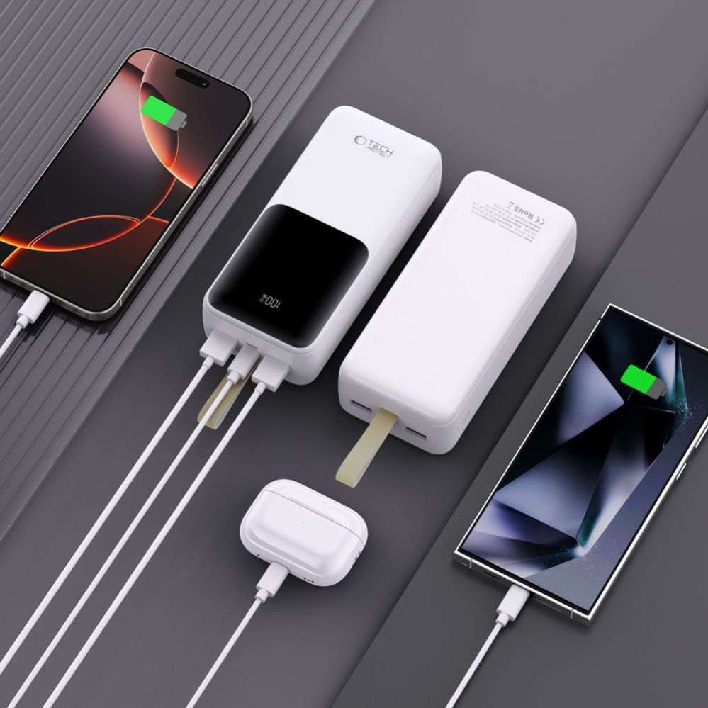Muud kaubad Tech-Protect Powerbank Tech-Protect PB03 30000mAh 22.5W - white
