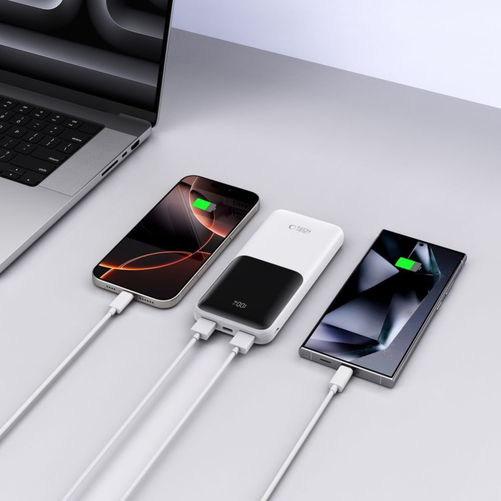 Citas preces Tech-Protect Powerbank Tech-Protect PB01 10000mAh 22.5W - white