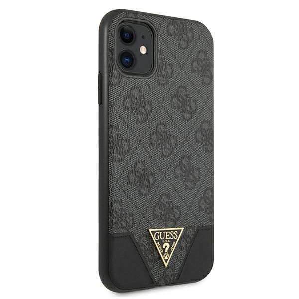 Citas preces Guess Guess 4G Triangle Collection case for iPhone 11 6.1" / Xr - gray