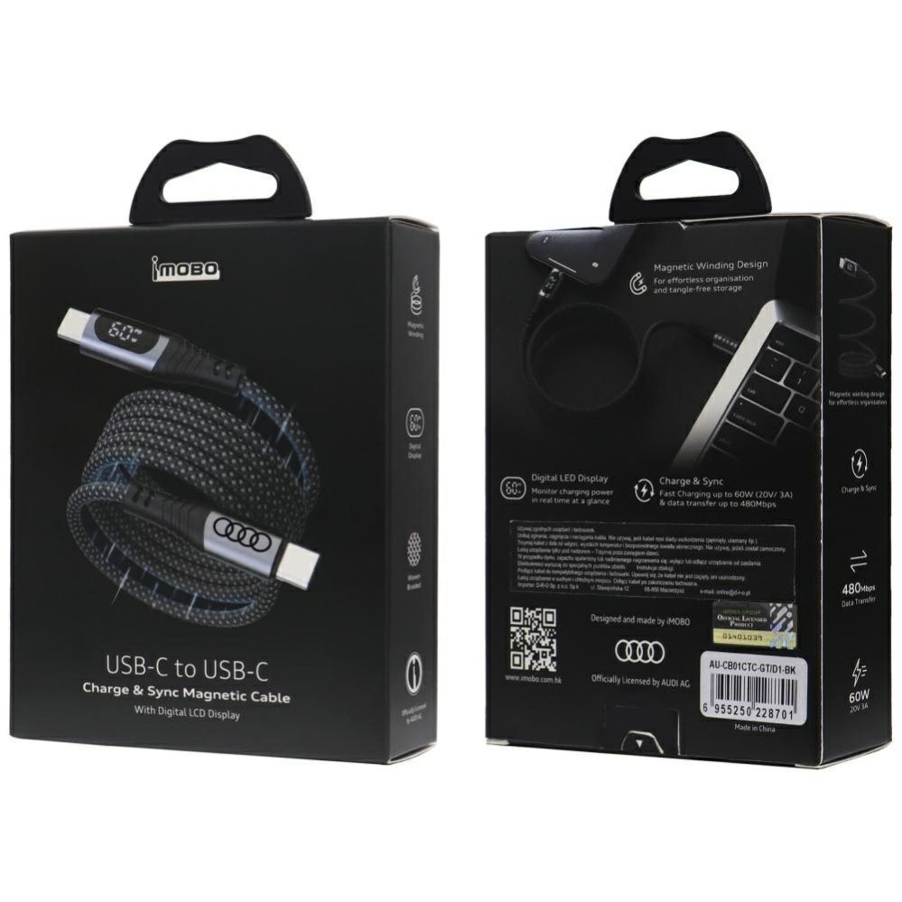 Muud kaubad Audi USB-C / USB-C Audi 2.0 Cable 20V 3A 60W - Black
