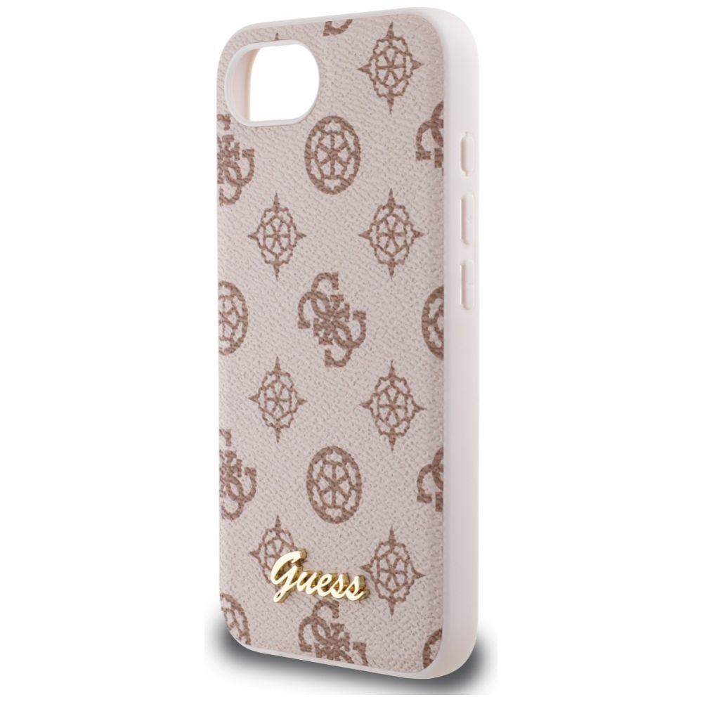 Citas preces Guess Guess Peony Script Logo MagSafe iPhone 16e Case - Brown