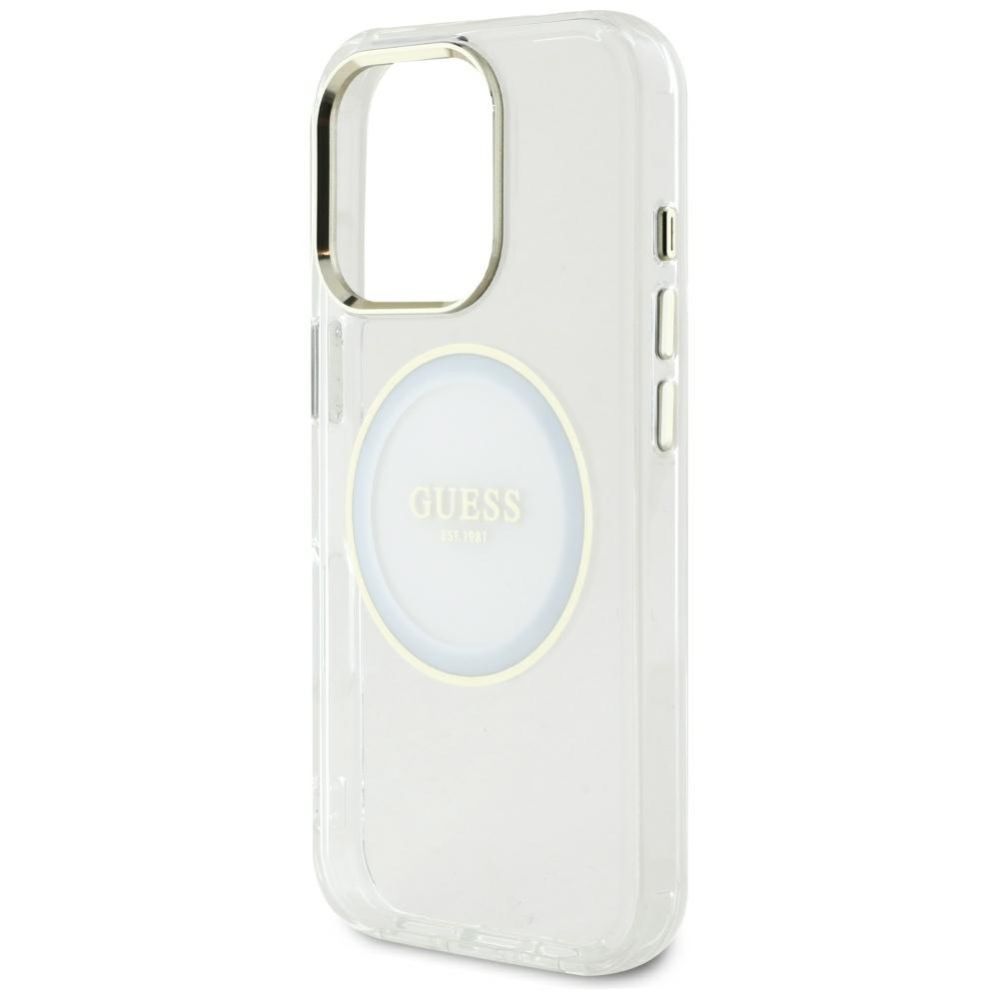Muud kaubad Guess Guess IML Metal Colored Circle Classic Logo MagSafe case for iPhone 16 Pro Max - white