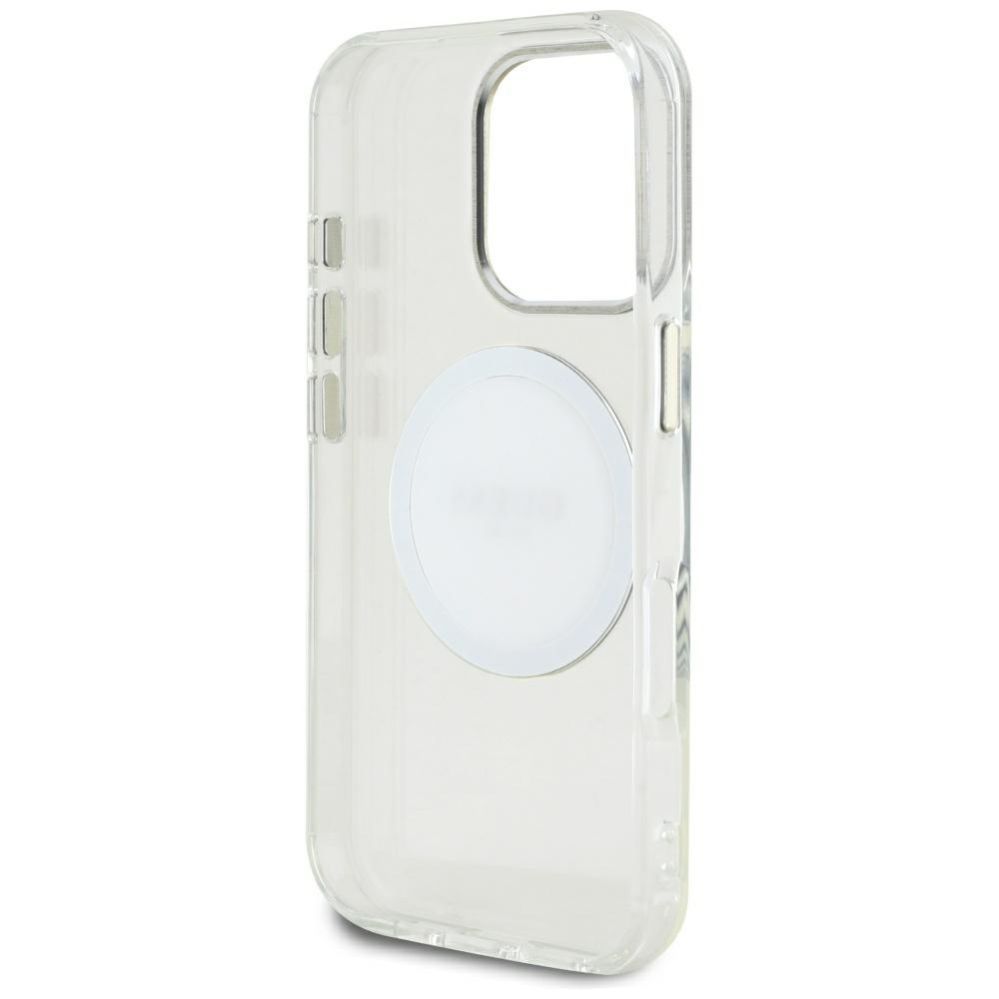 Muud kaubad Guess Guess IML Metal Colored Circle Classic Logo MagSafe case for iPhone 16 Pro Max - white