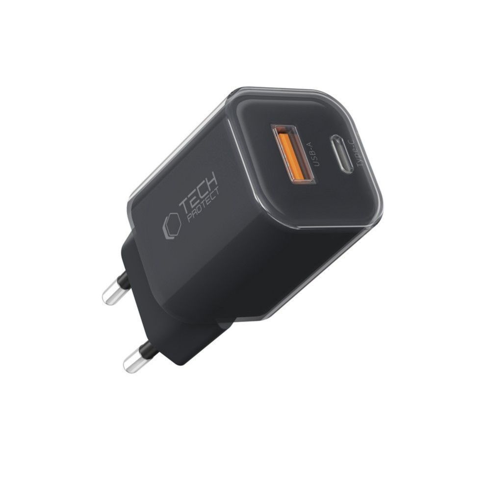 Citas preces Tech-Protect Tech-Protect NCM33W 2-port PD33W/QC3.0 wall charger - black