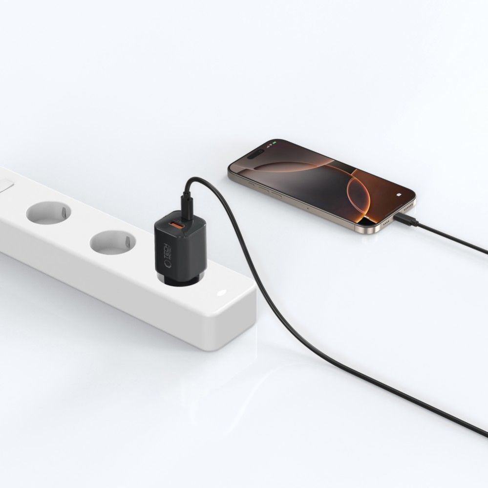 Citas preces Tech-Protect Tech-Protect NCM33W 2-port PD33W/QC3.0 wall charger - black