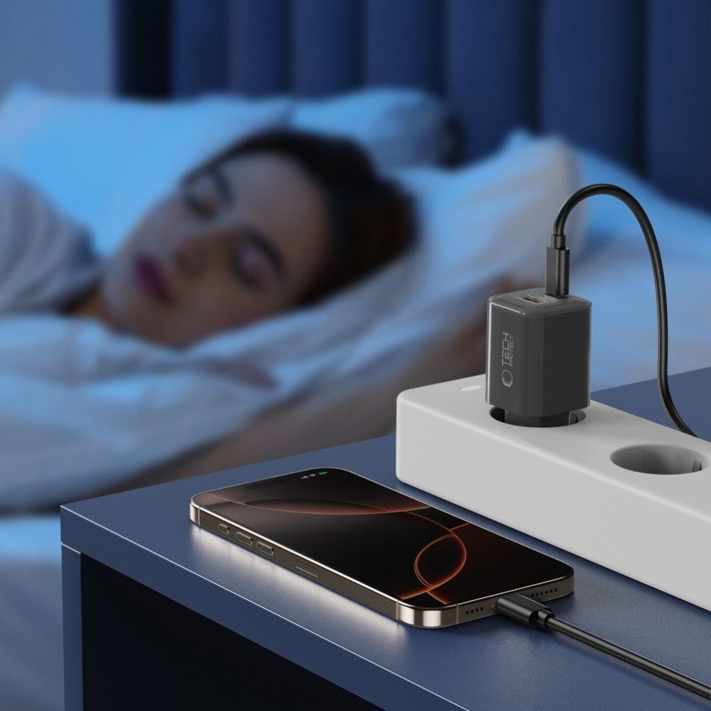 Citas preces Tech-Protect Tech-Protect NCM33W 2-port PD33W/QC3.0 wall charger - black