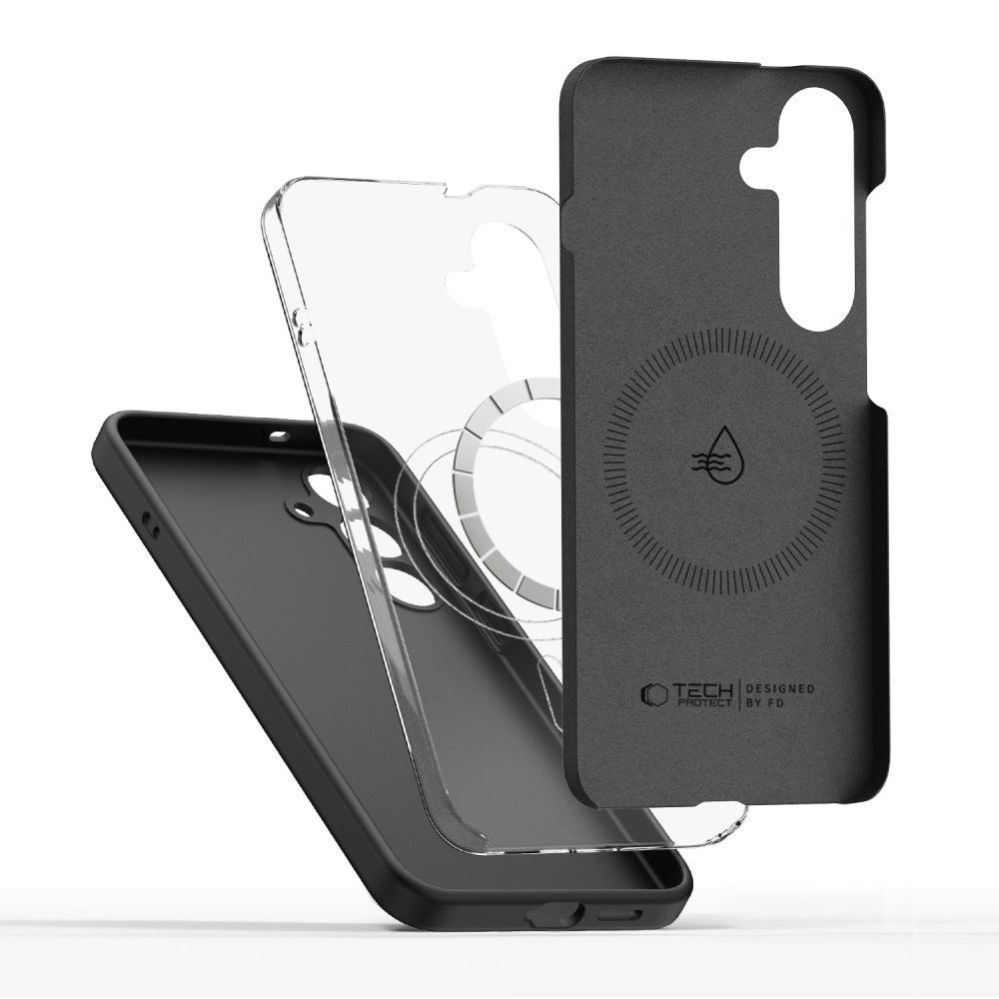 Citas preces Tech-Protect Tech-Protect Liquid Silicone MagSafe case for Samsung Galaxy S25 Edge - black