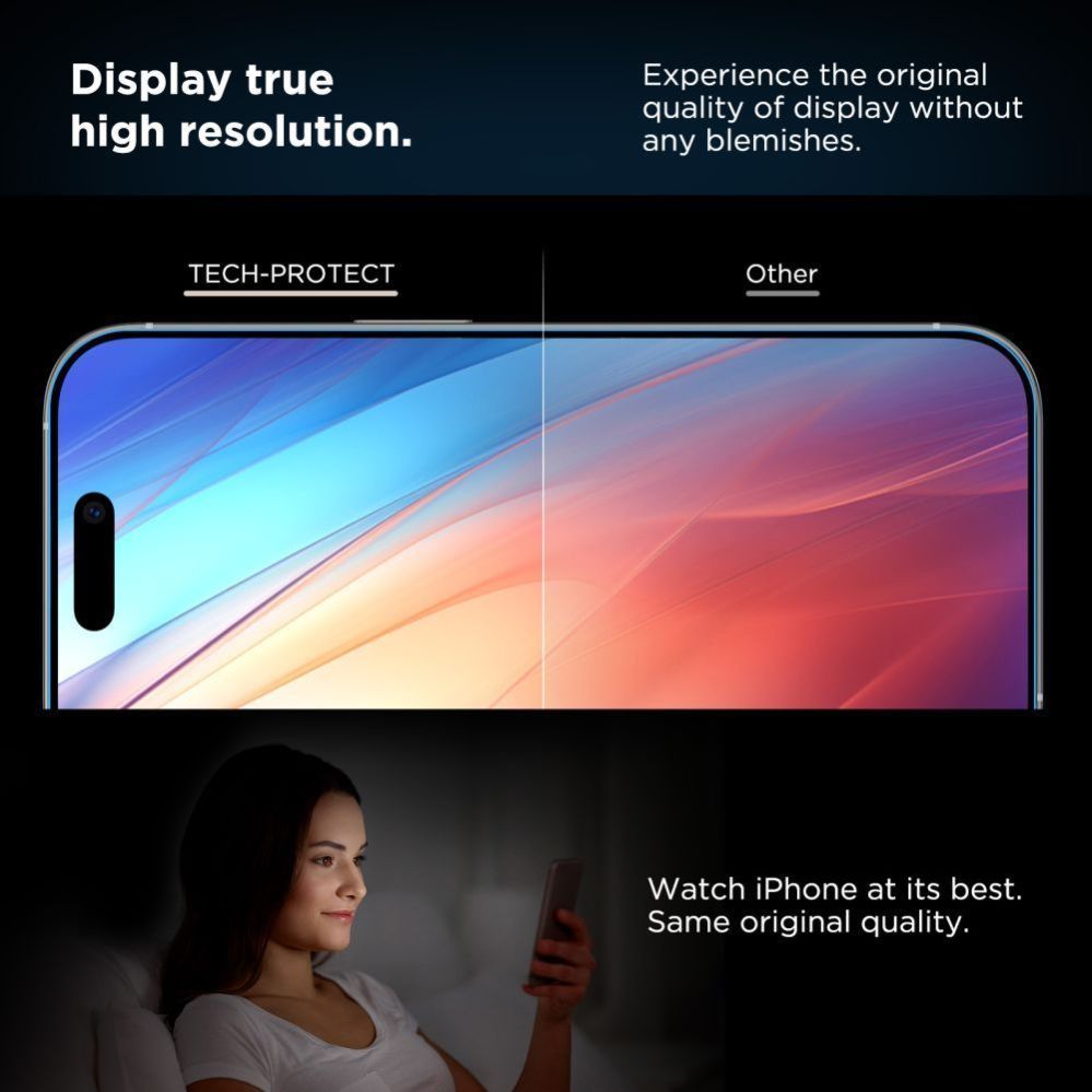 Citas preces Tech-Protect Tech-Protect Quick Set+ 2-pack tempered glass for iPhone 12 / 12 Pro - black