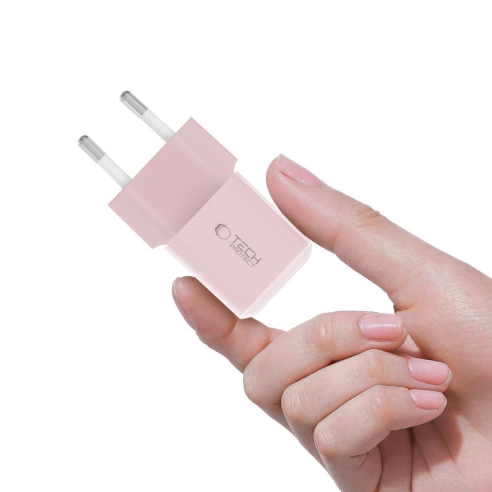Citas preces Tech-Protect Tech-Protect NCM25 USB-C PD 25W Wall Charger - Pink