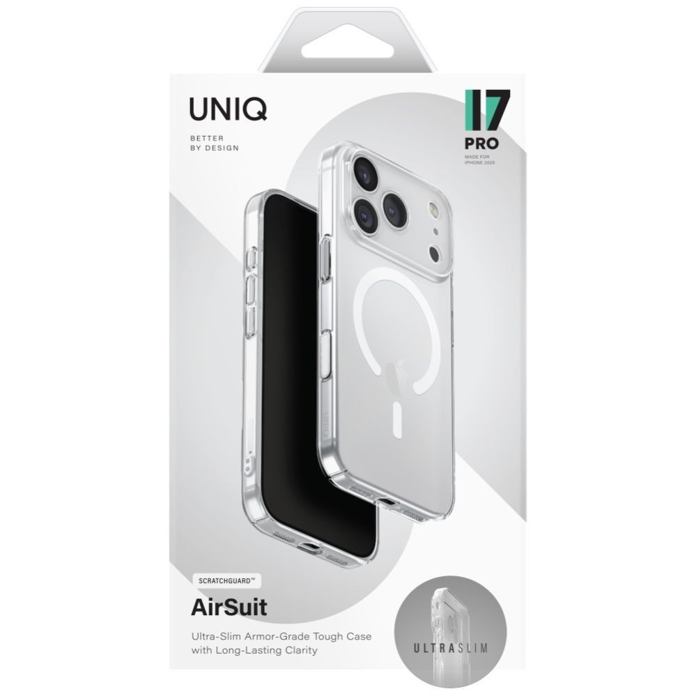 Citas preces UNIQ Uniq Airsuit Magclick Charging Case for iPhone 17 Pro - Transparent