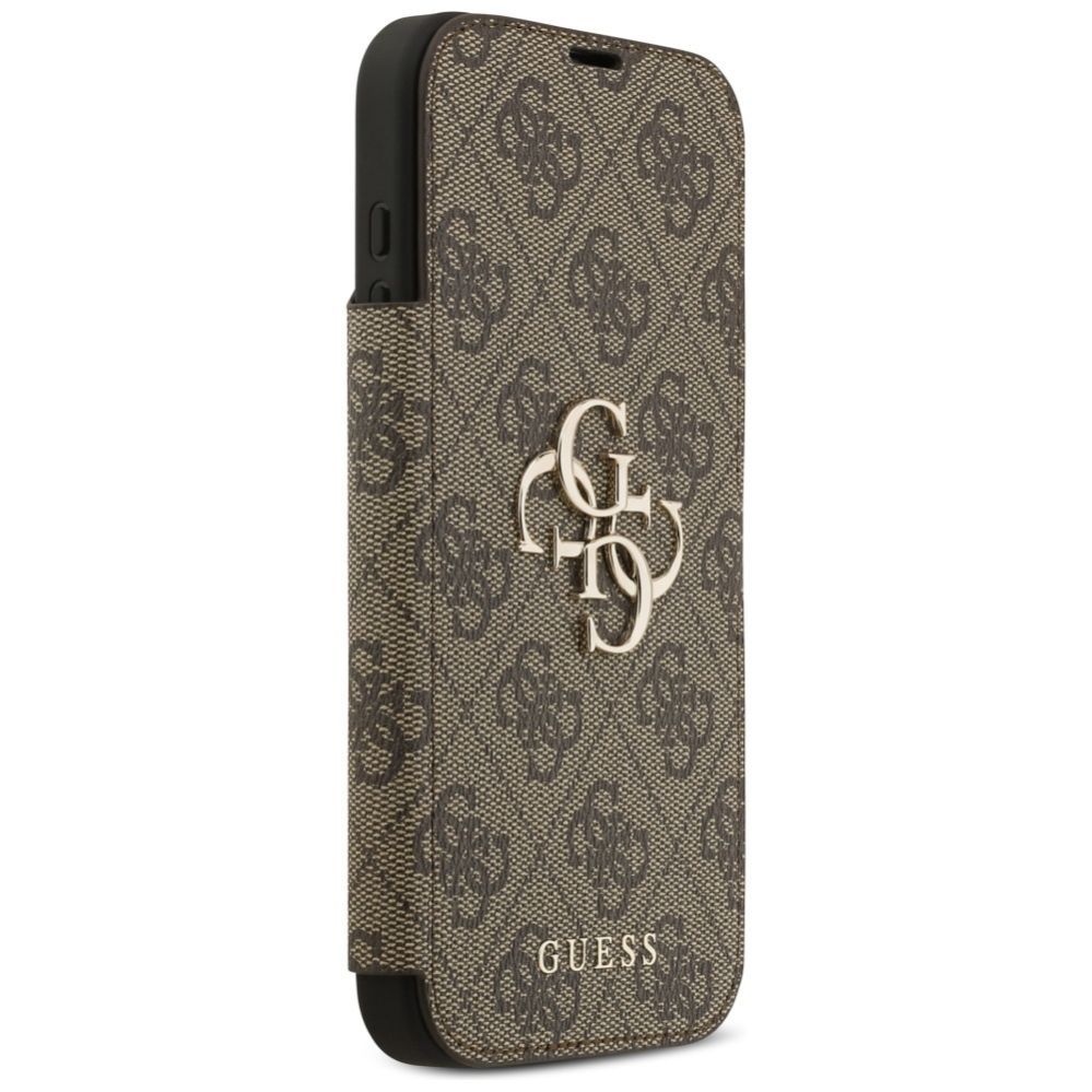 Citas preces Guess Guess Book 4G Metal Logo Case for iPhone 17 Pro Max - Brown