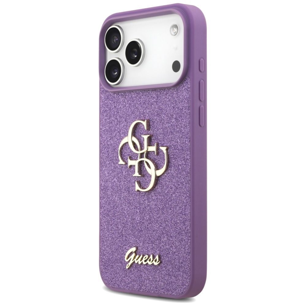 Citas preces Guess Guess Fixed Glitter Big 4G case for iPhone 17 Pro Max - purple