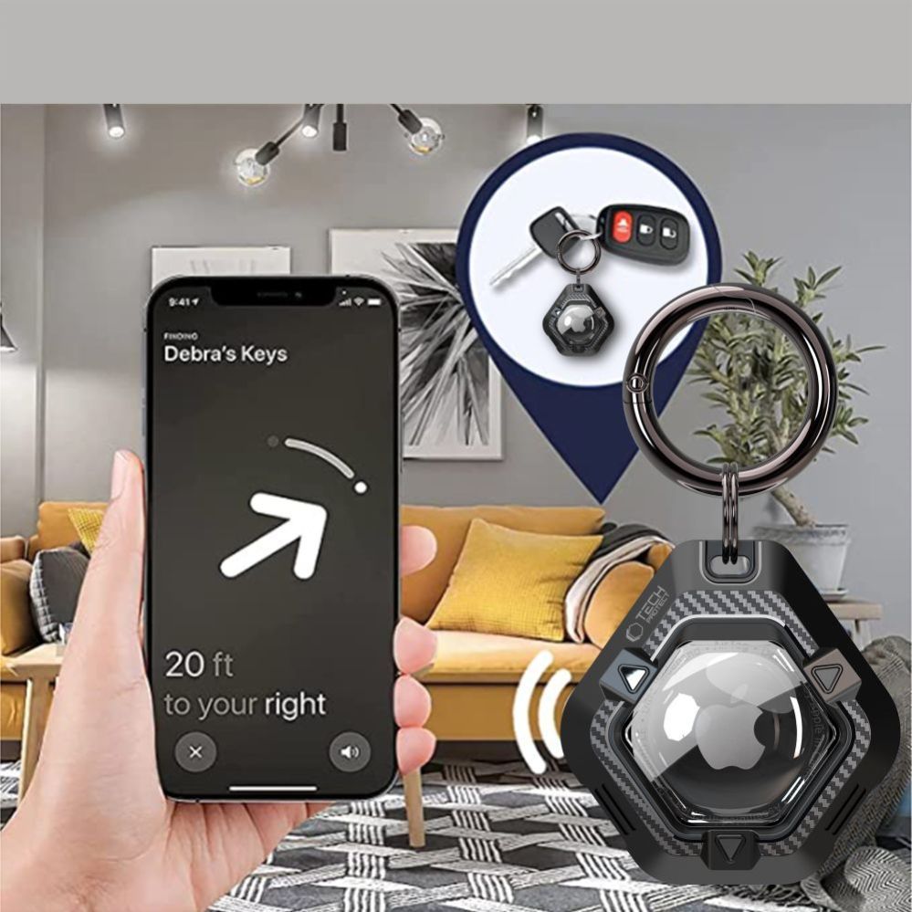 Muud kaubad Tech-Protect Tech-Protect Defense Case for Apple AirTag 1/2 - Black