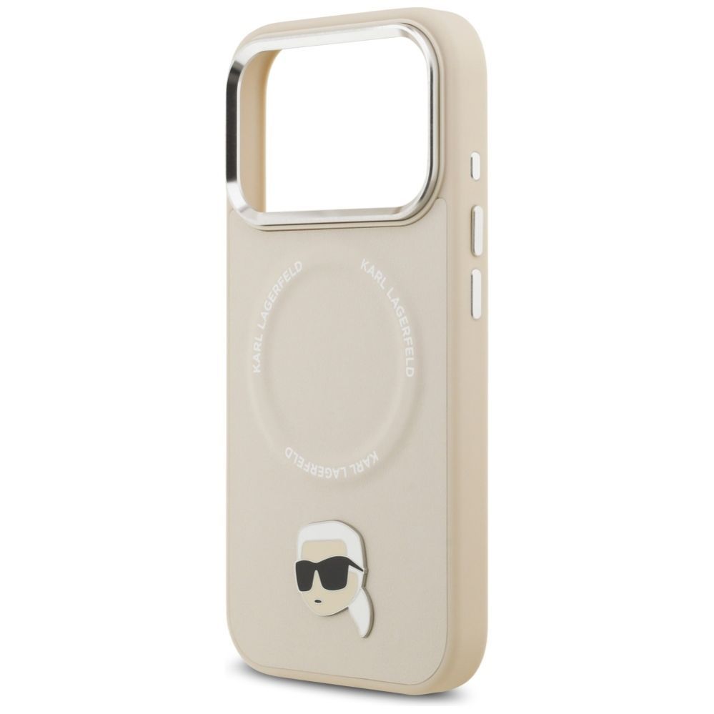 Citas preces Karl Lagerfeld Karl Lagerfeld Karl Pin MagSafe Case for iPhone 17 Pro - Beige
