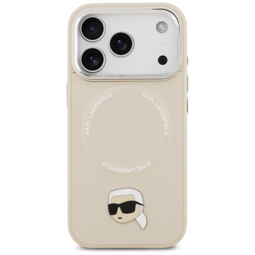 Citas preces Karl Lagerfeld Karl Lagerfeld Karl Pin MagSafe Case for iPhone 17 Pro - Beige
