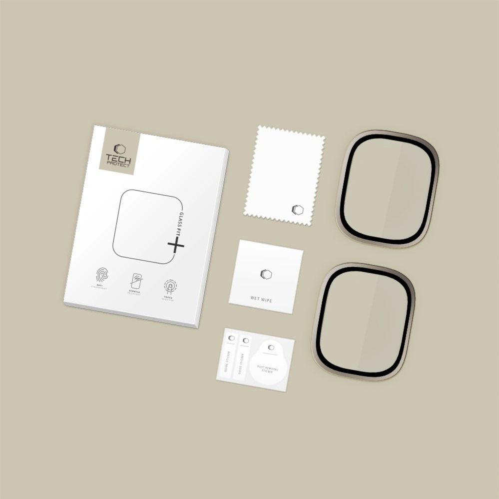 Citas preces Tech-Protect Tech-Protect Glass Ring 2-pack for Apple Watch Ultra 49mm - Titanium