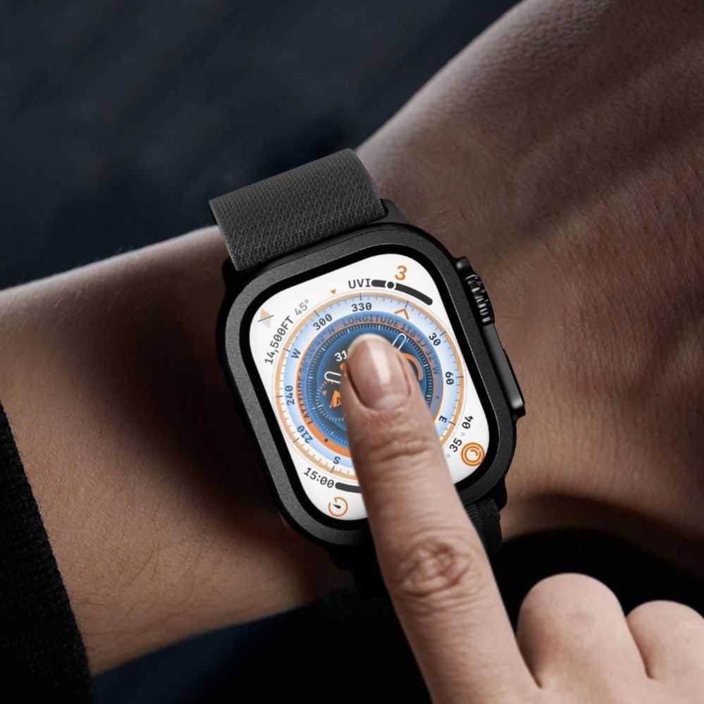 Citas preces Tech-Protect Tech-Protect Glass Ring 2-pack for Apple Watch Ultra 49mm - Titanium