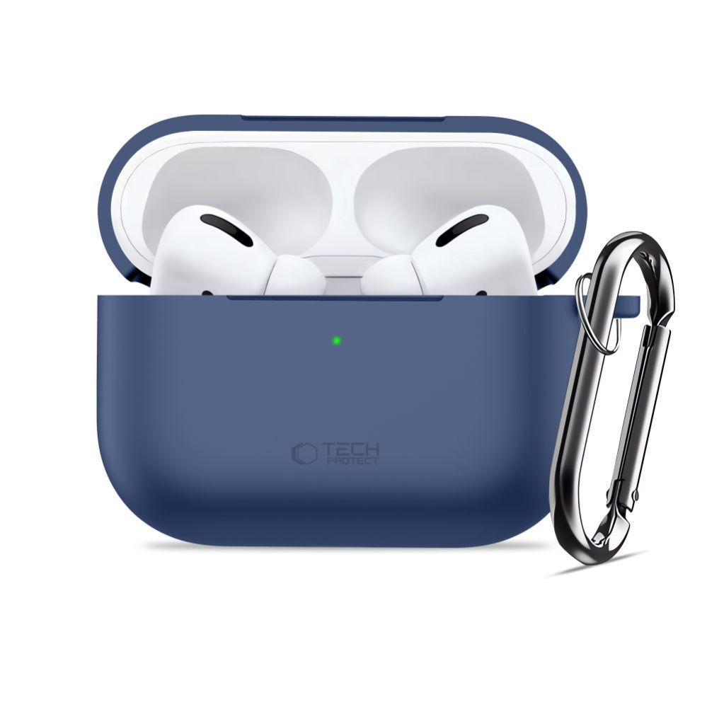 Citas preces Tech-Protect Tech-Protect Silicone Hook Case for AirPods Pro - Navy Blue