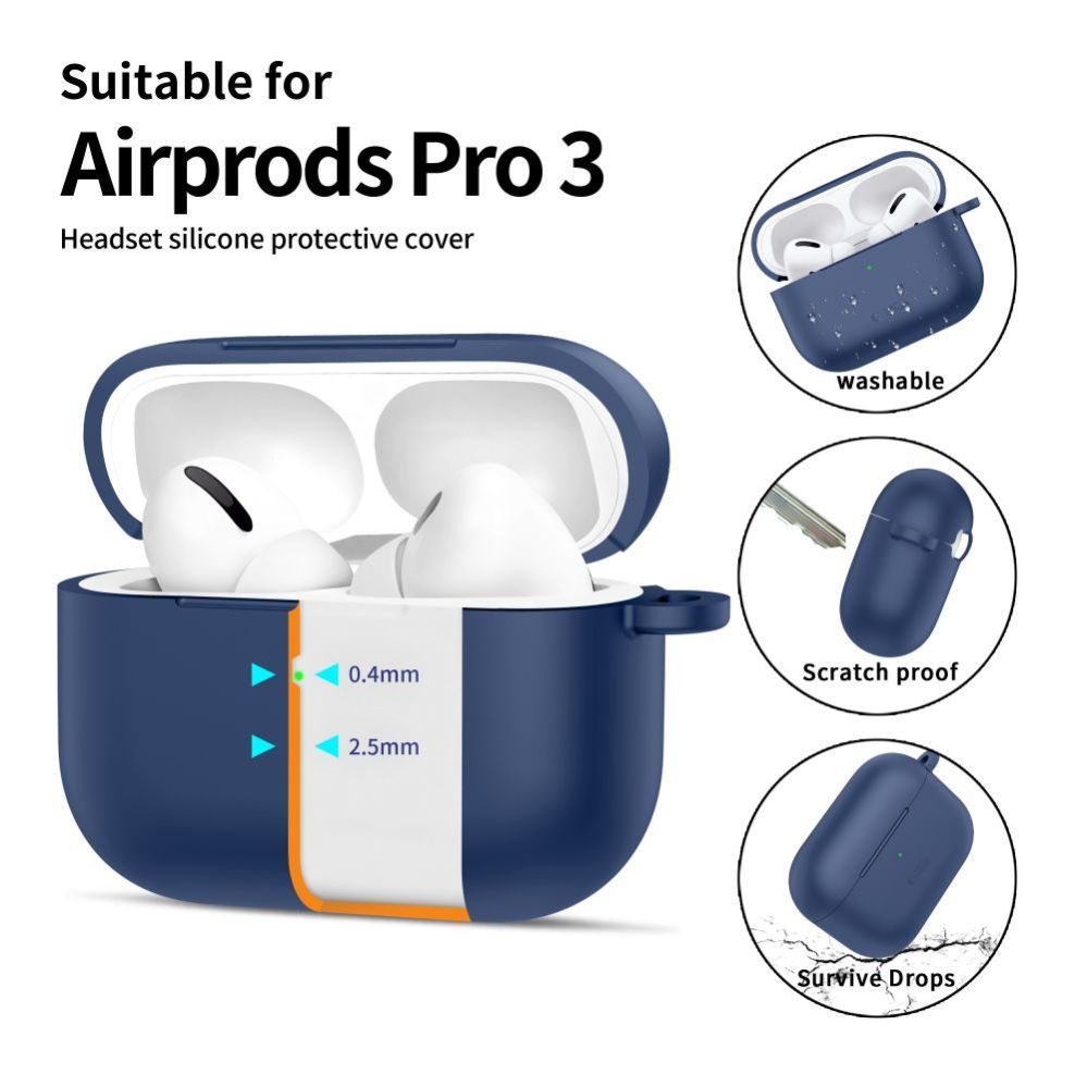 Citas preces Tech-Protect Tech-Protect Silicone Hook Case for AirPods Pro - Navy Blue