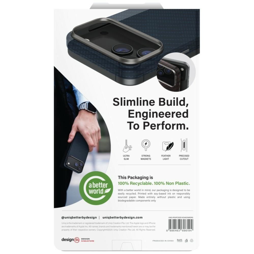 Citas preces UNIQ Uniq Keva EDGE Magclick Charging Case for iPhone 17 Pro Max - Orange