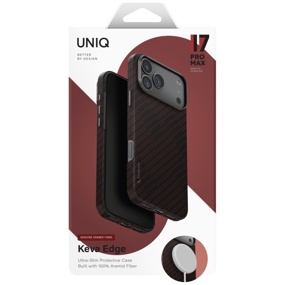 Citas preces UNIQ Uniq Keva EDGE Magclick Charging Case for iPhone 17 Pro Max - Orange
