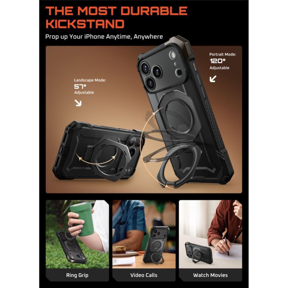 Muud kaubad Supcase Supcase UB Grip Mag MagSafe Case for iPhone 17 Pro - Black
