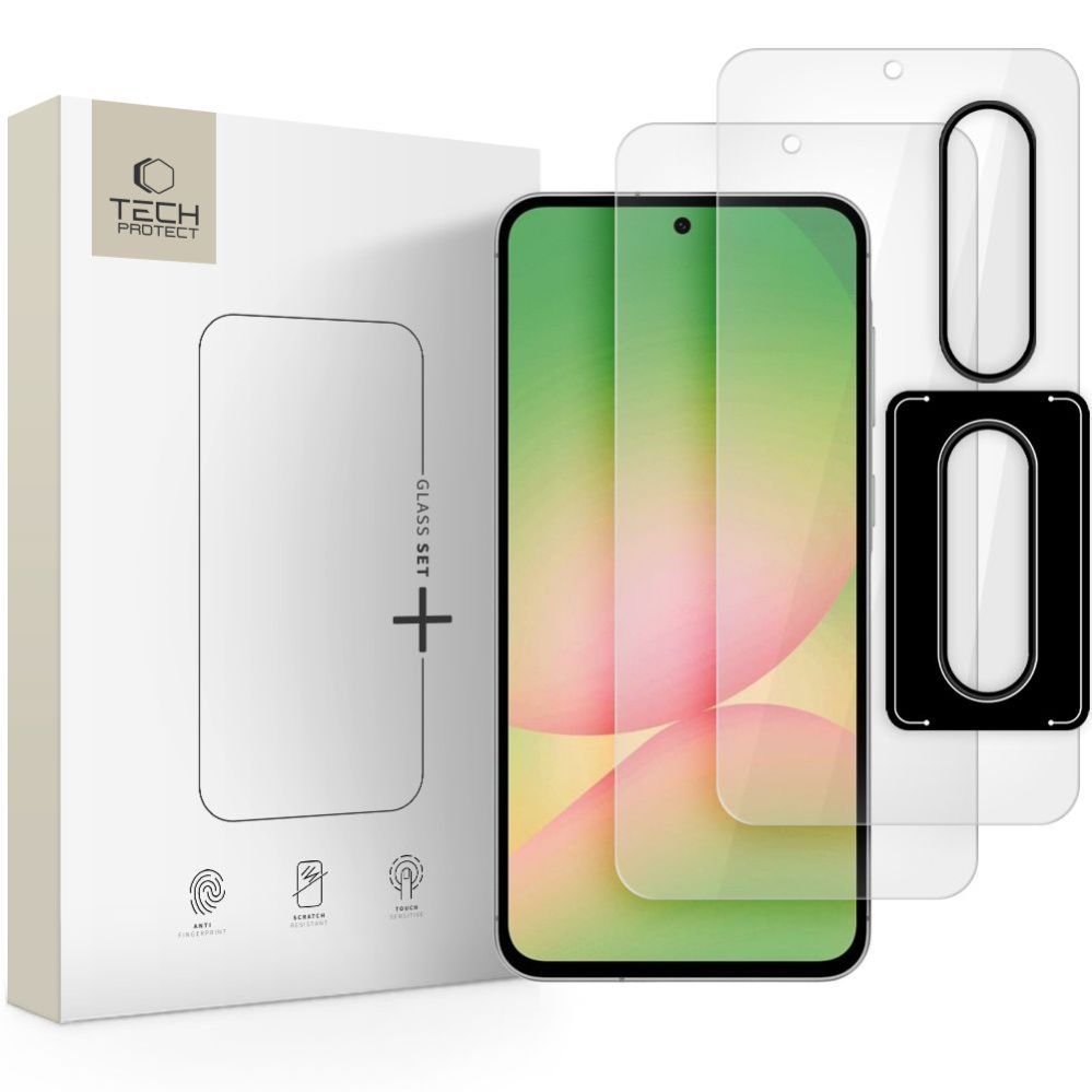 Citas preces Tech-Protect Tech-Protect Glass Set+ Tempered Glass for Samsung Galaxy A36 / A56 5G - Transparent