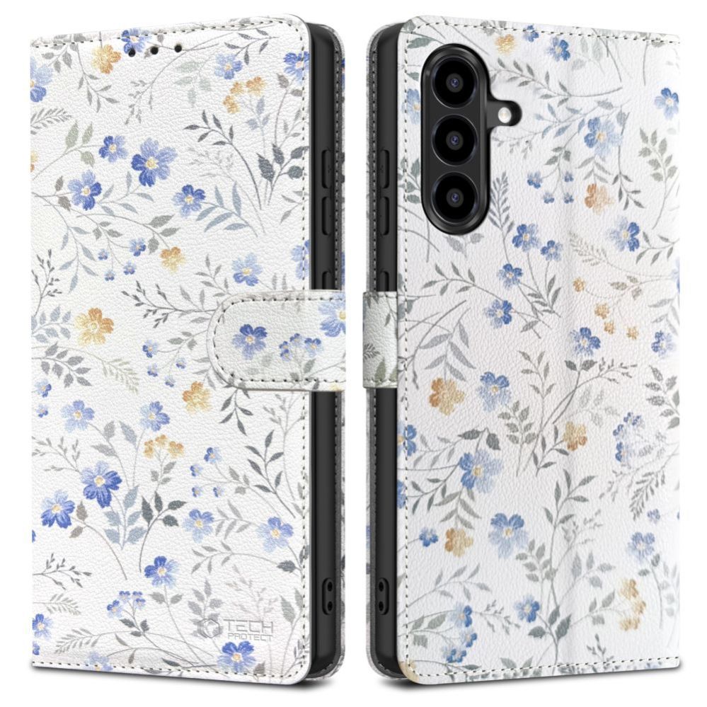 Citas preces Tech-Protect Tech-Protect Wallet Case for Samsung Galaxy A56 5G - White Daisies