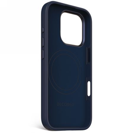 Muud kaubad Decoded Decoded AntiMicrobial Silicone Backcover Case with MagSafe for iPhone 16 Pro - Navy Blue