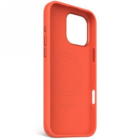 Muud kaubad Decoded Decoded AntiMicrobial Silicone Stacks Backcover with MagSafe for iPhone 16 Pro Max - Orange