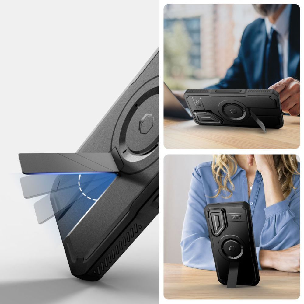 Citas preces Tech-Protect Tech-Protect Kevlar MagSafe+ Case for Samsung Galaxy S25 - Black