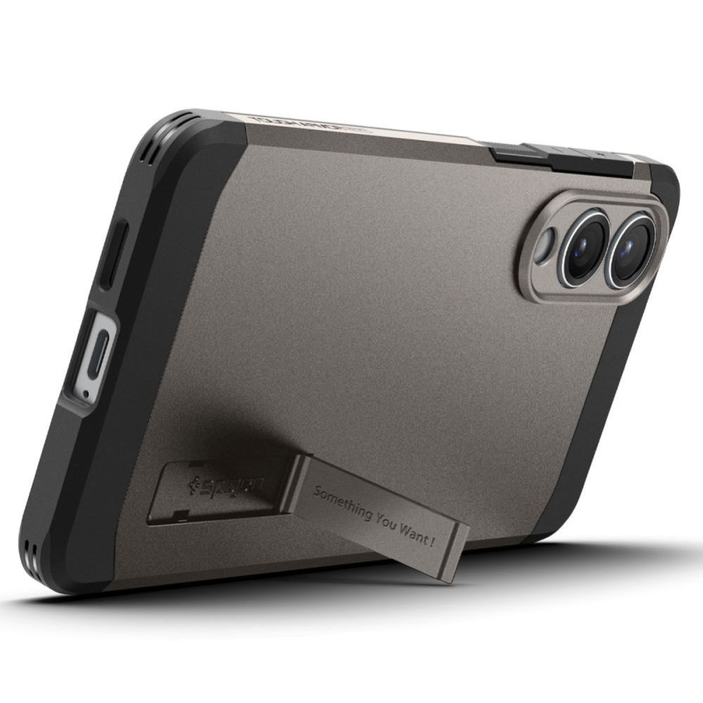 Citas preces Spigen Spigen Tough Armor MagSafe Case for Samsung Galaxy S25 Edge - Gray/Black