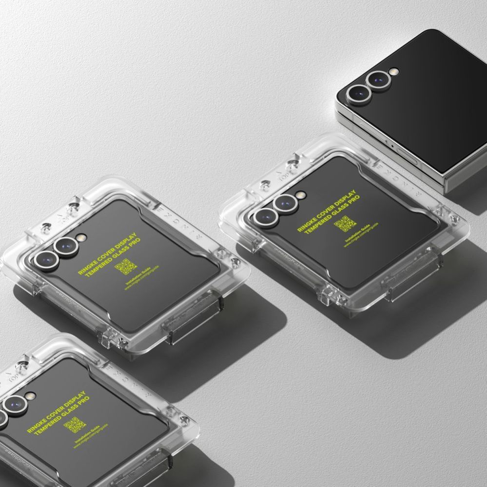 Citas preces Ringke Ringke Cover Display Easy Slide Tempered Glass 2-pack for Samsung Galaxy Z Flip 7 - Transparent