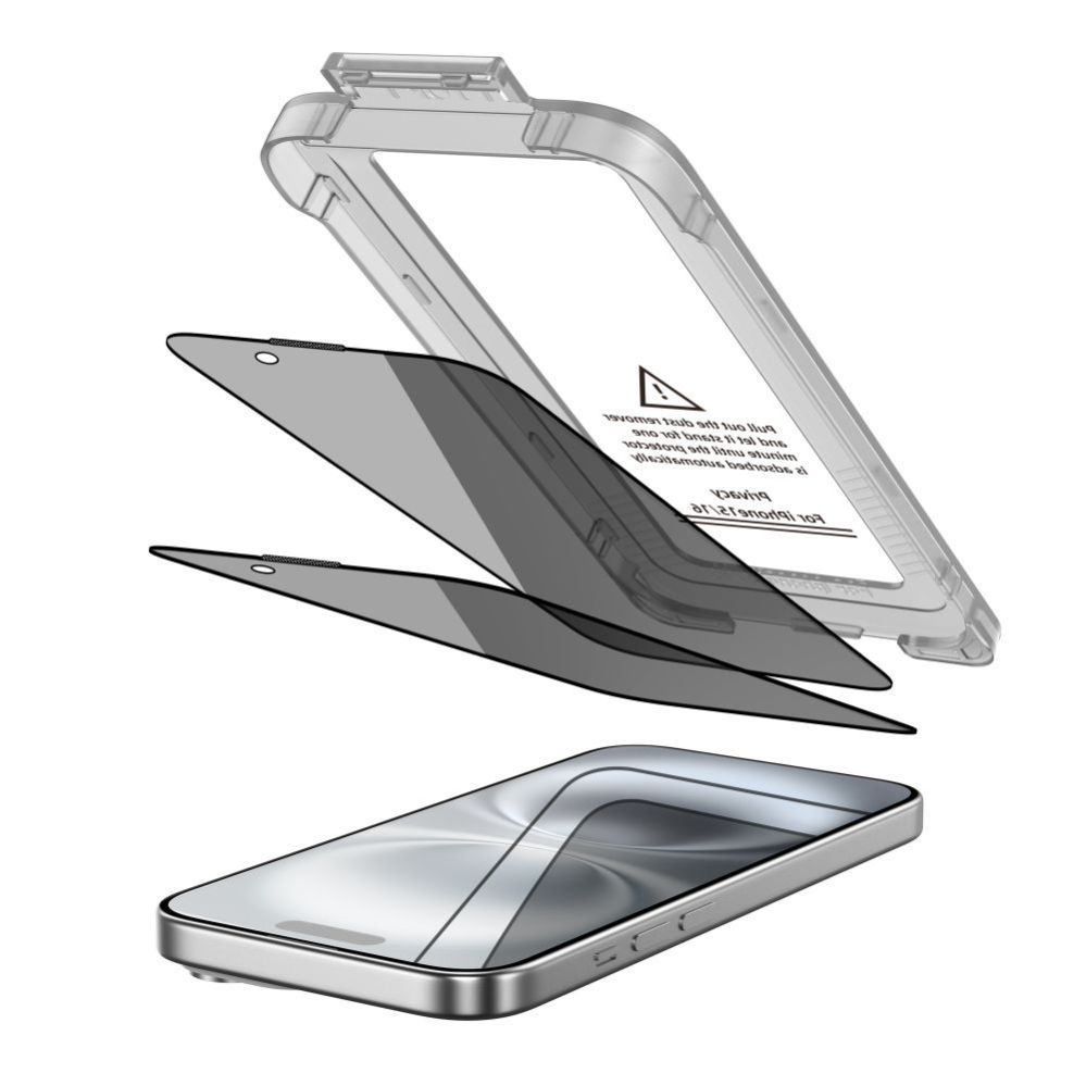 Citas preces Tech-Protect Tech-Protect Quick Set Spy+ Privacy Glass 2-pack for iPhone 15 / 16