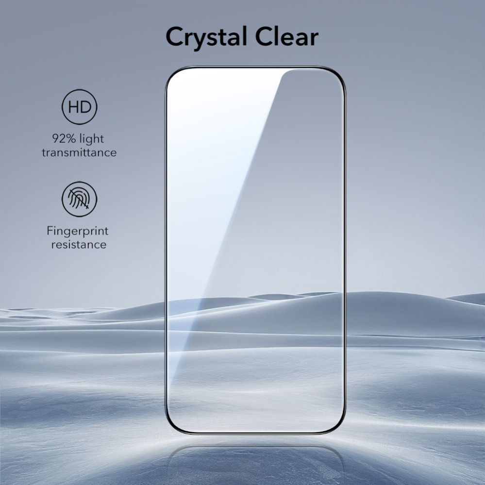 Citas preces ESR ESR UltraFit Tempered Glass 2-pack for iPhone 17 Pro Max - transparent