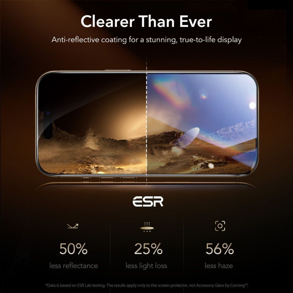 Citas preces ESR ESR UltraFit Armorite Pro Tempered Glass for iPhone 17 Pro Max - Clear