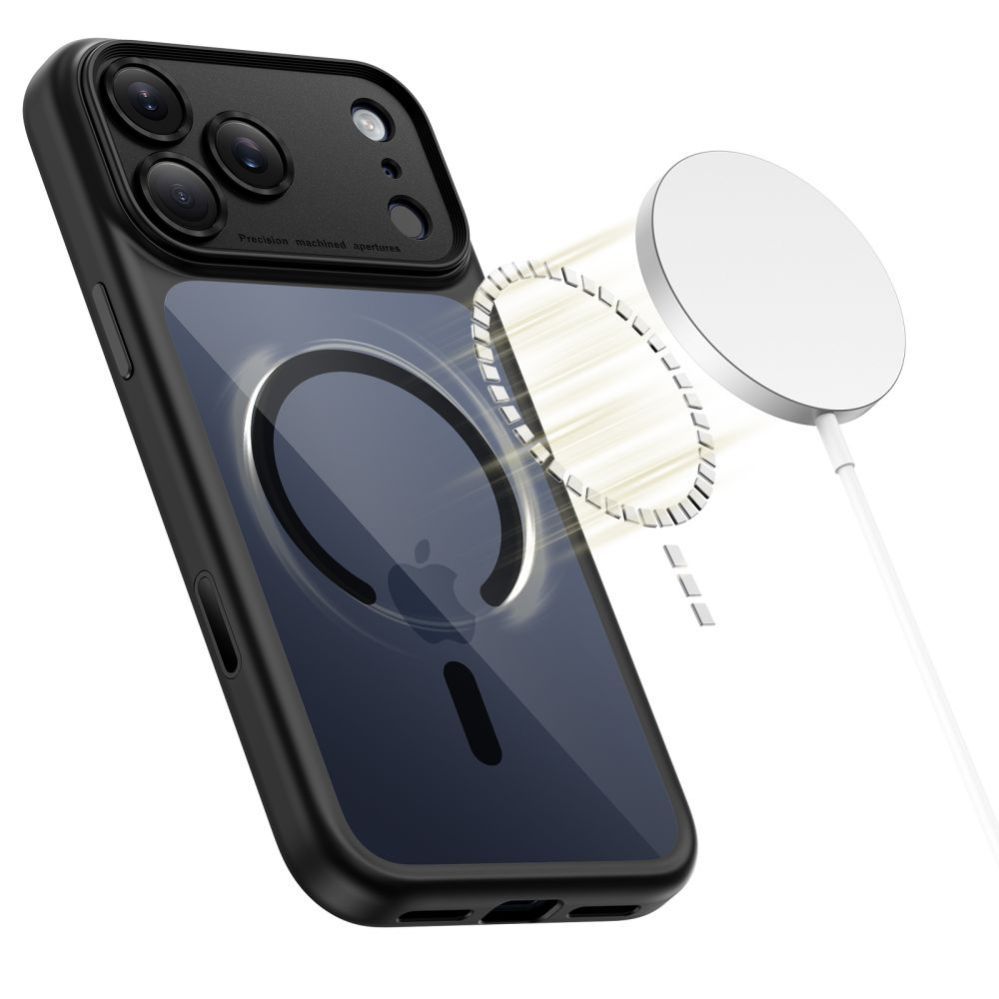 Citas preces Tech-Protect Tech-Protect Magpeak Magsafe CC Case for iPhone 17 Pro Max - Clear Black