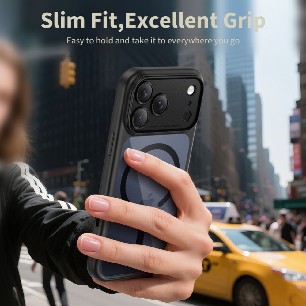 Citas preces Tech-Protect Tech-Protect Magpeak Magsafe CC Case for iPhone 17 Pro Max - Clear Black