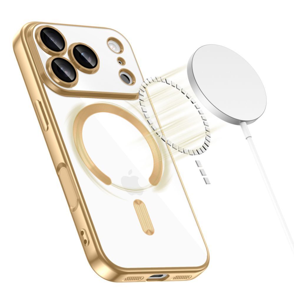 Citas preces Tech-Protect Tech-Protect MagFlex MagSafe Case for iPhone 17 Pro Max - Transparent Gold