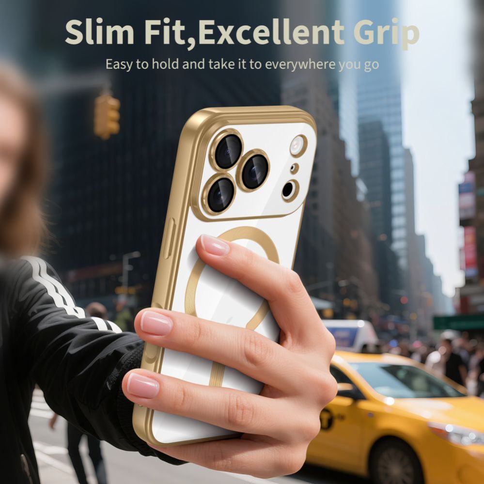 Citas preces Tech-Protect Tech-Protect MagFlex MagSafe Case for iPhone 17 Pro Max - Transparent Gold