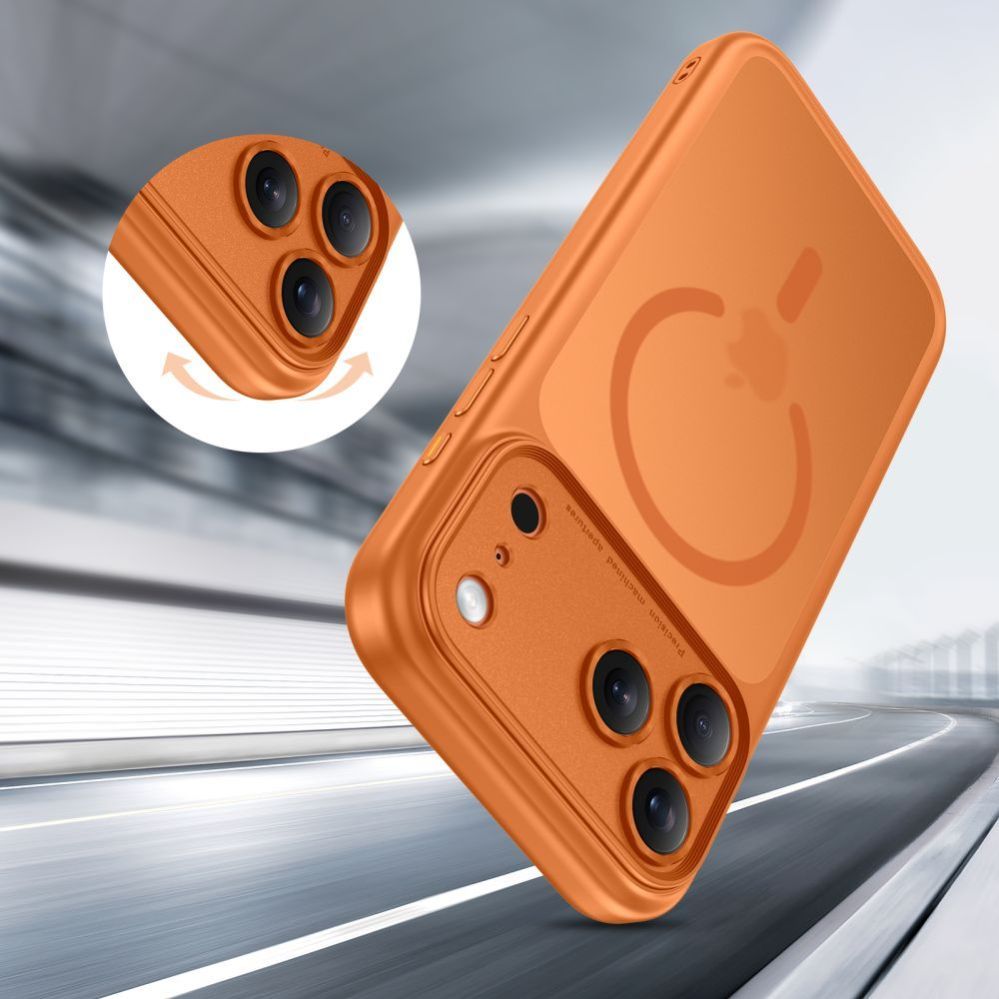 Citas preces Tech-Protect Tech-Protect Magpeak Magsafe CC Case for iPhone 17 Pro Max - Matte Orange