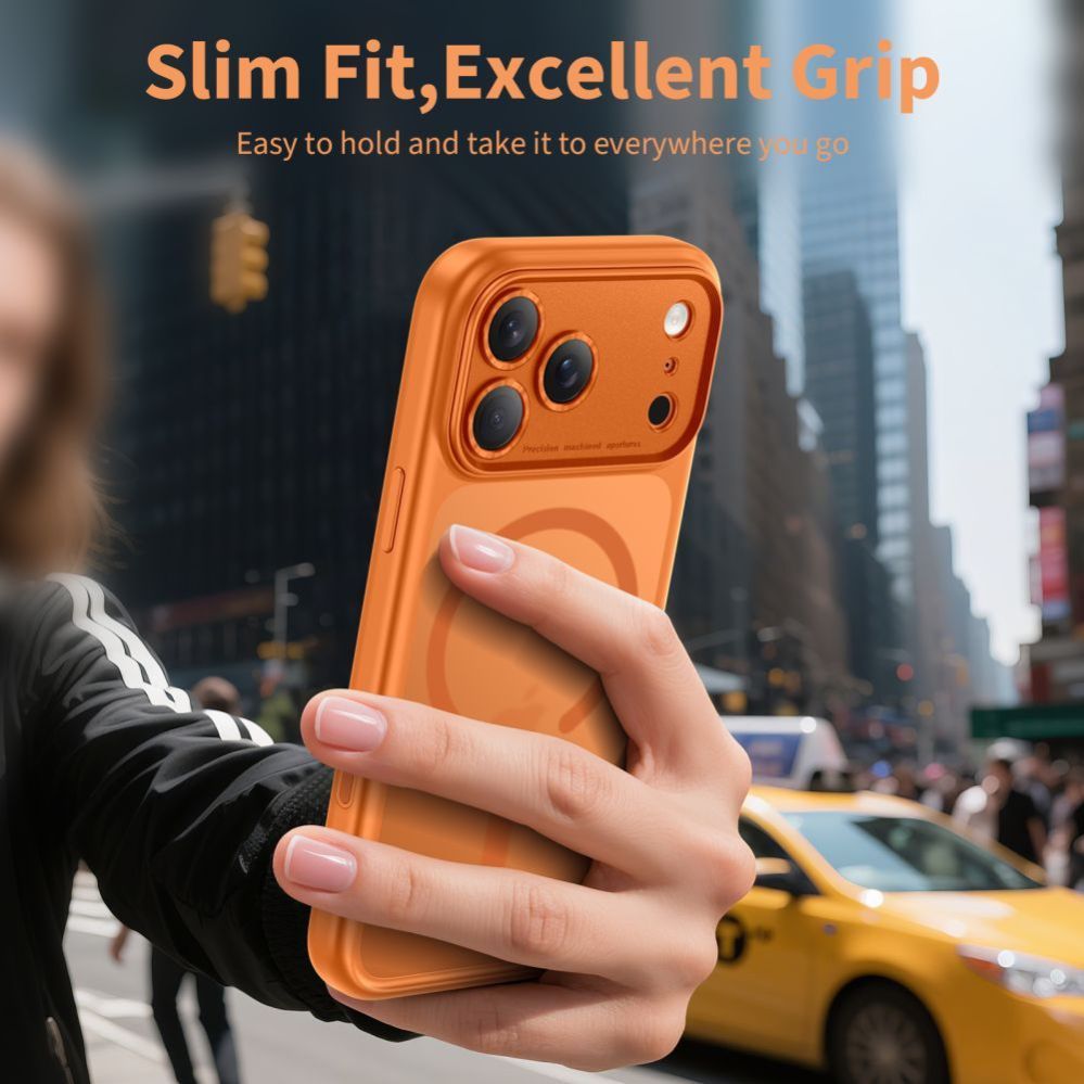 Citas preces Tech-Protect Tech-Protect Magpeak Magsafe CC Case for iPhone 17 Pro Max - Matte Orange