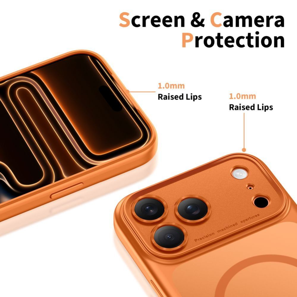 Citas preces Tech-Protect Tech-Protect Magpeak Magsafe CC Case for iPhone 17 Pro Max - Matte Orange