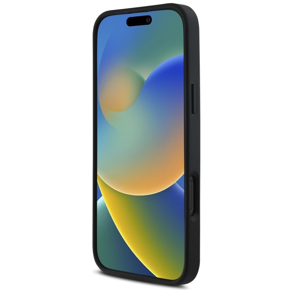 Citas preces Karl Lagerfeld Karl Lagerfeld HC 3D Rubber Elongated Glitter iPhone 16 Pro Max Case - Black