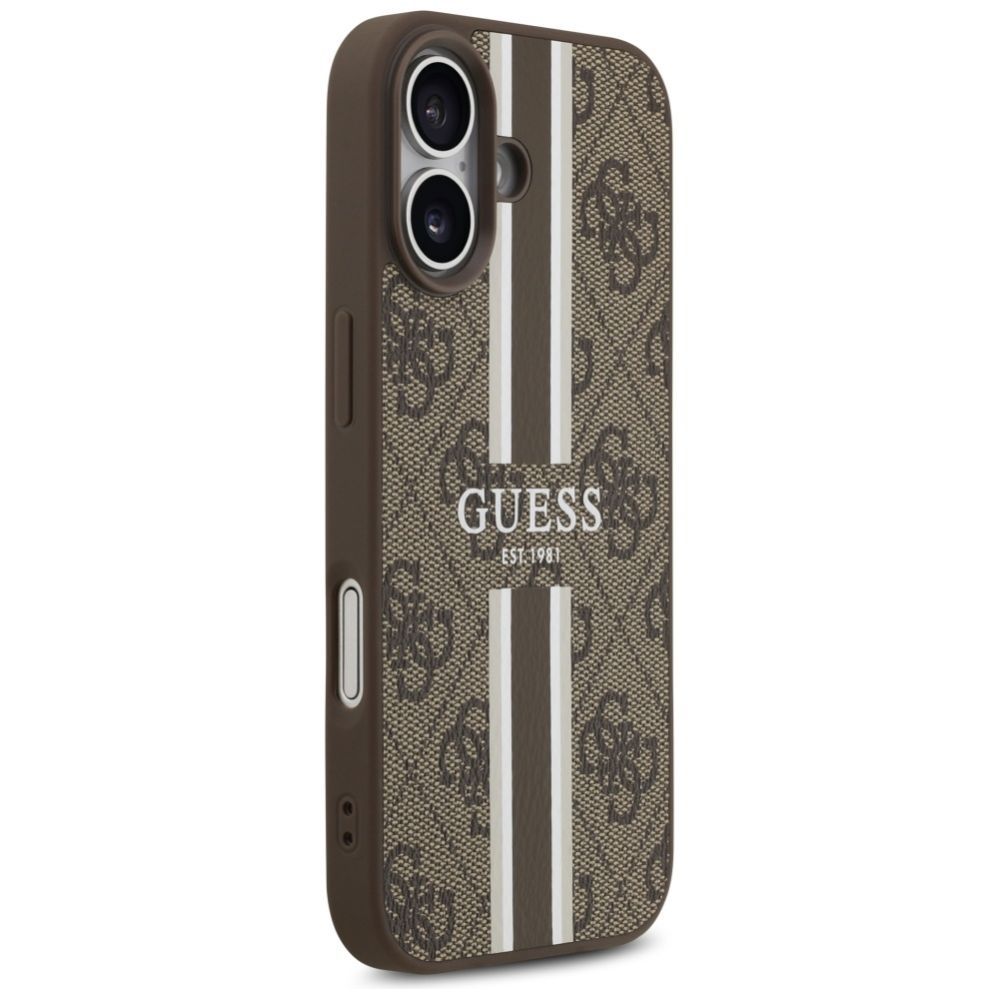 Muud kaubad Guess Guess 4G Printed Stripes MagSafe case for iPhone 17 - brown