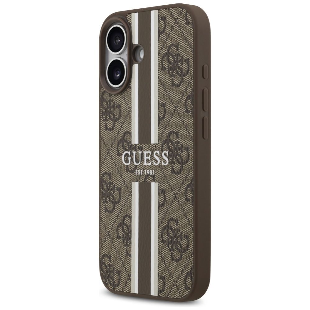 Muud kaubad Guess Guess 4G Printed Stripes MagSafe case for iPhone 17 - brown