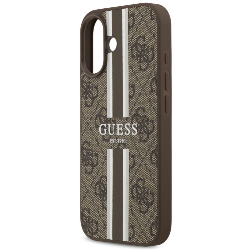 Muud kaubad Guess Guess 4G Printed Stripes MagSafe case for iPhone 17 - brown