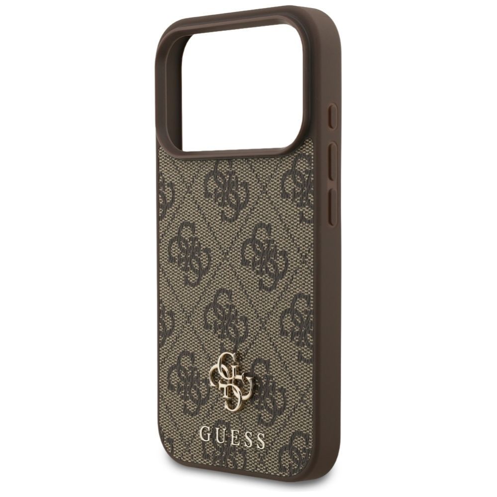 Citas preces Guess Guess 4G Small Classic Logo MagSafe case for iPhone 17 Pro - brown